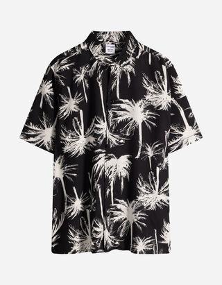 Hemd - Allover-Print - dunkelgrau