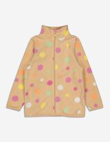Pullover in pile - Stampa allover - beige
