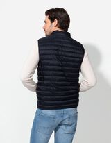 Prešívaná vesta - Šikmé vrecká - tmavomodra