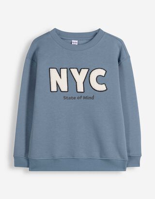 Sweatshirt - Print - blau