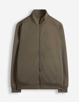 Sweatjacke - Rei&szlig;verschluss - Khaki