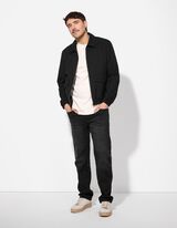 Jacke - einfarbig - schwarz