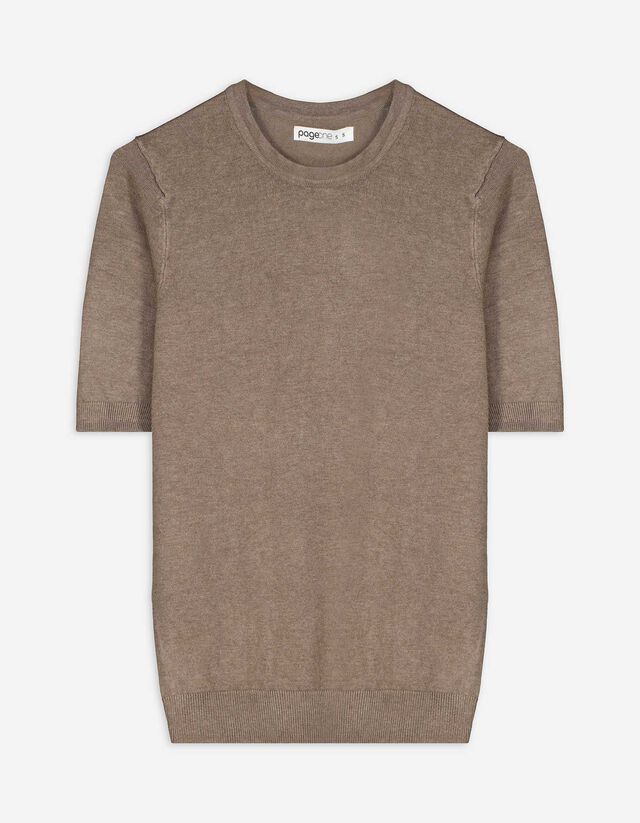 Pull-over - Manches courtes - Gris foncé