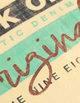 T-shirt - nadruk - jasny zolty