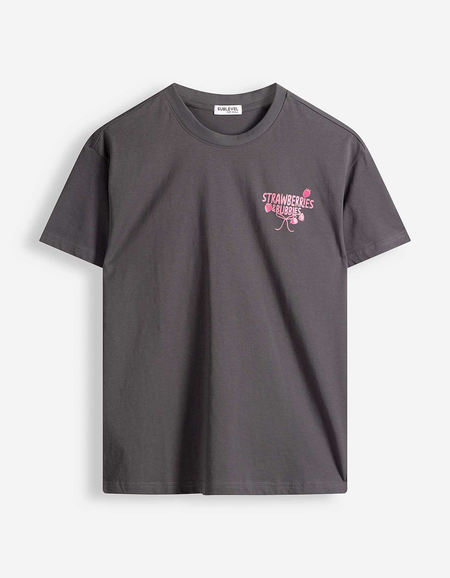 T-Shirt - R&uuml;ckenprint - dunkelgrau