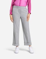 Pantaloni - Righe gessate - grigio