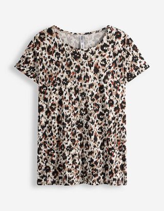 T-Shirt - Allover-Muster - wei&szlig;