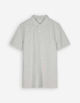 Poloshirt - Knopfverschluss - hellgrau