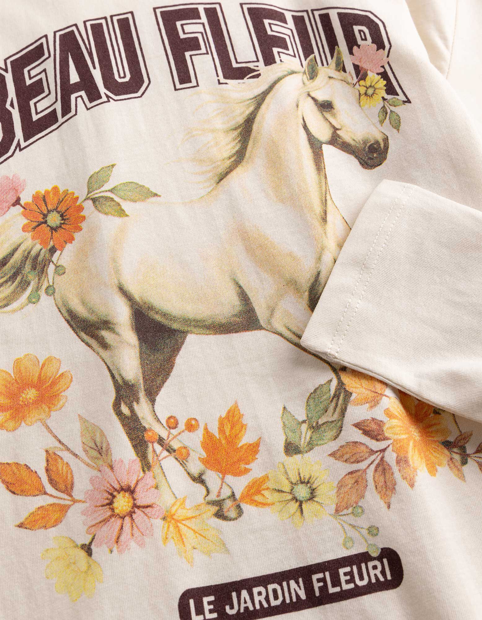 Longsleeve - Voorkantprint - Beige