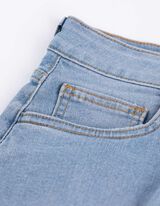 Pantaloncini di jeans - Vita alta - celeste