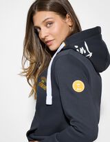 Sweatjacke - Print - schwarz