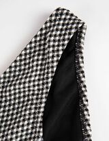 Bikinové kalhotky - Károvaný vzor - cerná