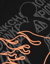 Feliratos nyomott minta - fekete