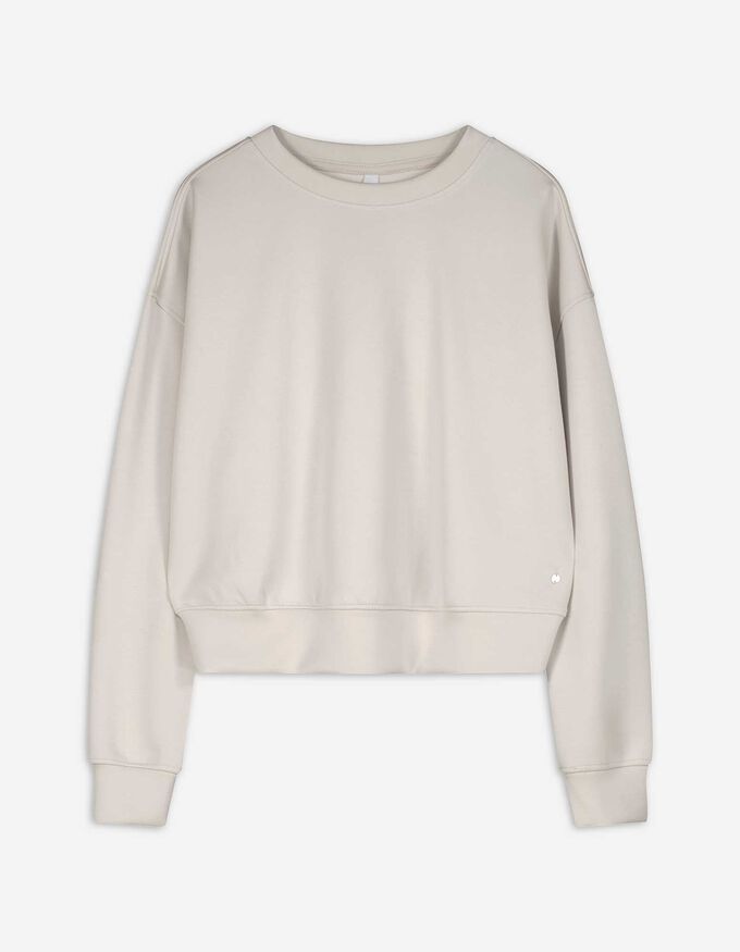 Felpa oversize con scollo tondo - blu - Donna - 18.00