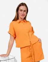 Chemise - Mousseline - orange