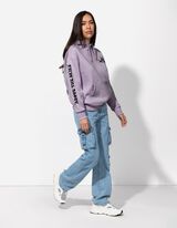 Sweatshirt - Print op rug - lila