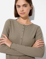 Longsleeve - Geribd - lichtgroen