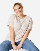 Pull-over - Coton - Blanc cass&eacute;