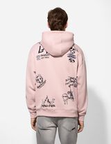 Sweatshirt - Allover-Print - rosa