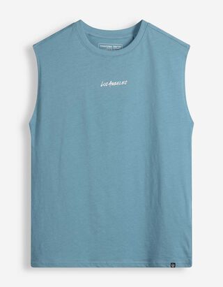 Tanktop - Frontprint - blau