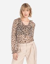 Blouse - Chiffon - beige