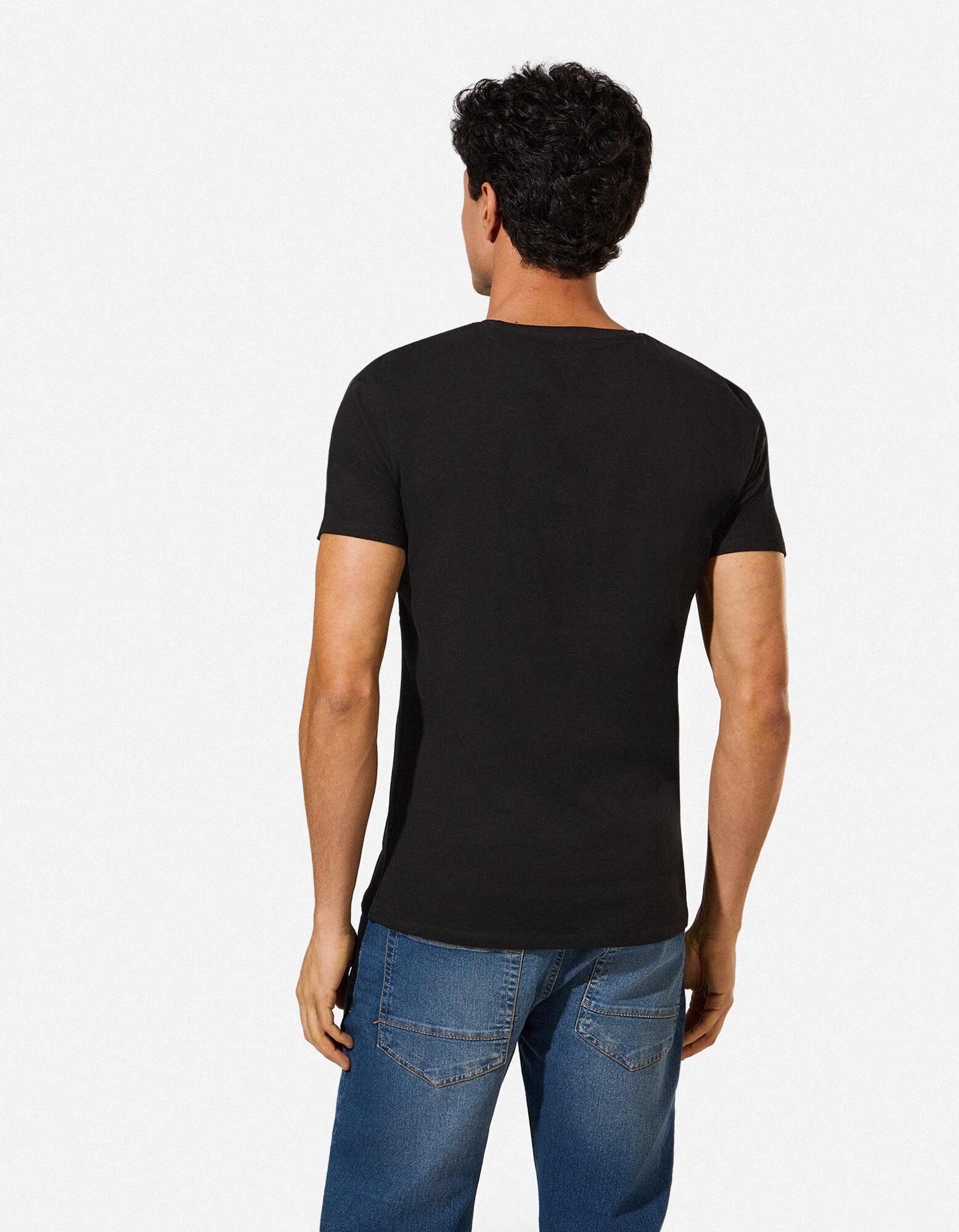 T-shirt - Coupe Slim Fit - noir