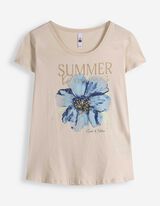 Tričko - Třpytiv&yacute; potisk - b&iacute;l&aacute;