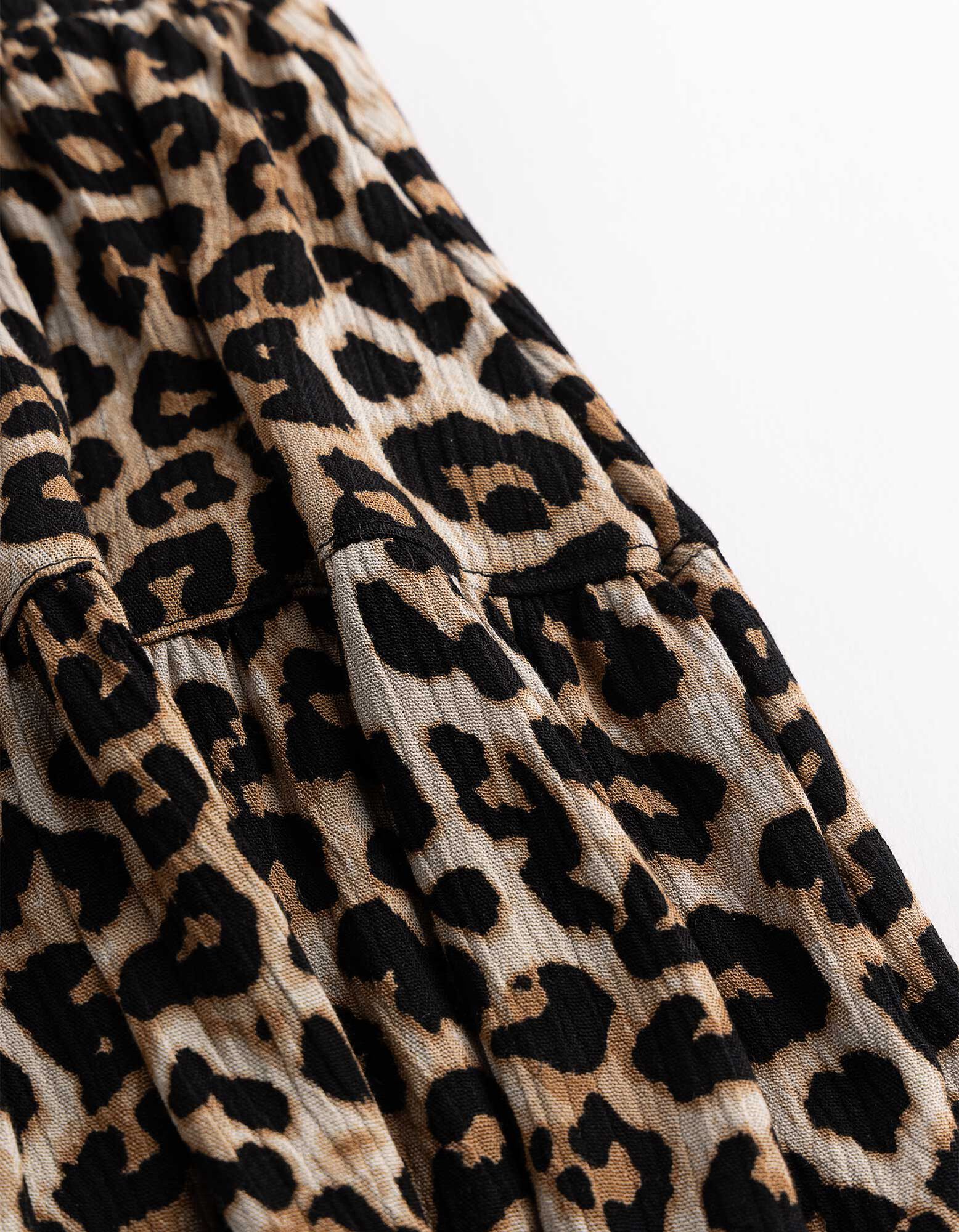 Skort - Allover-Print - Beige
