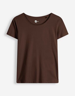 T-Shirt - Stretchanteil - Dunkelbraun