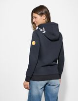 Sweatjacke - Print - schwarz