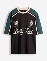 T-Shirt - Frontprint - Schwarz