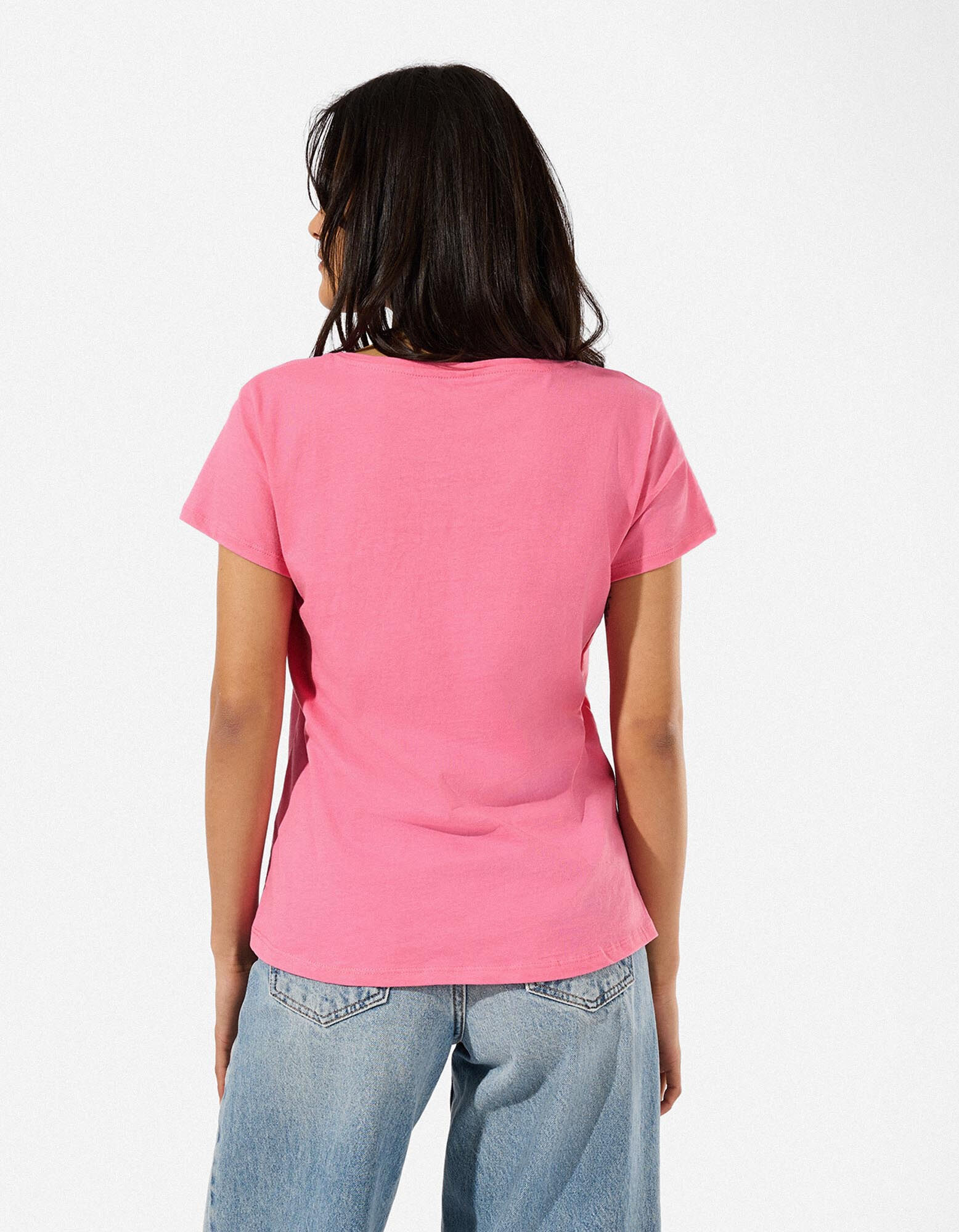 T-shirt - Glitterprint - Roze