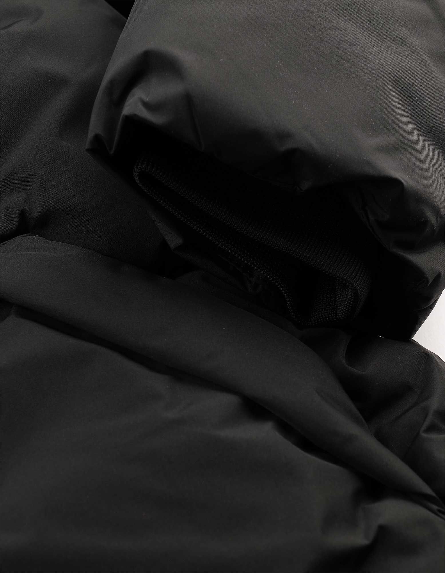 Outdoorjacke - Material-Mix - Schwarz