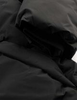 Outdoorjacke - Material-Mix - Schwarz