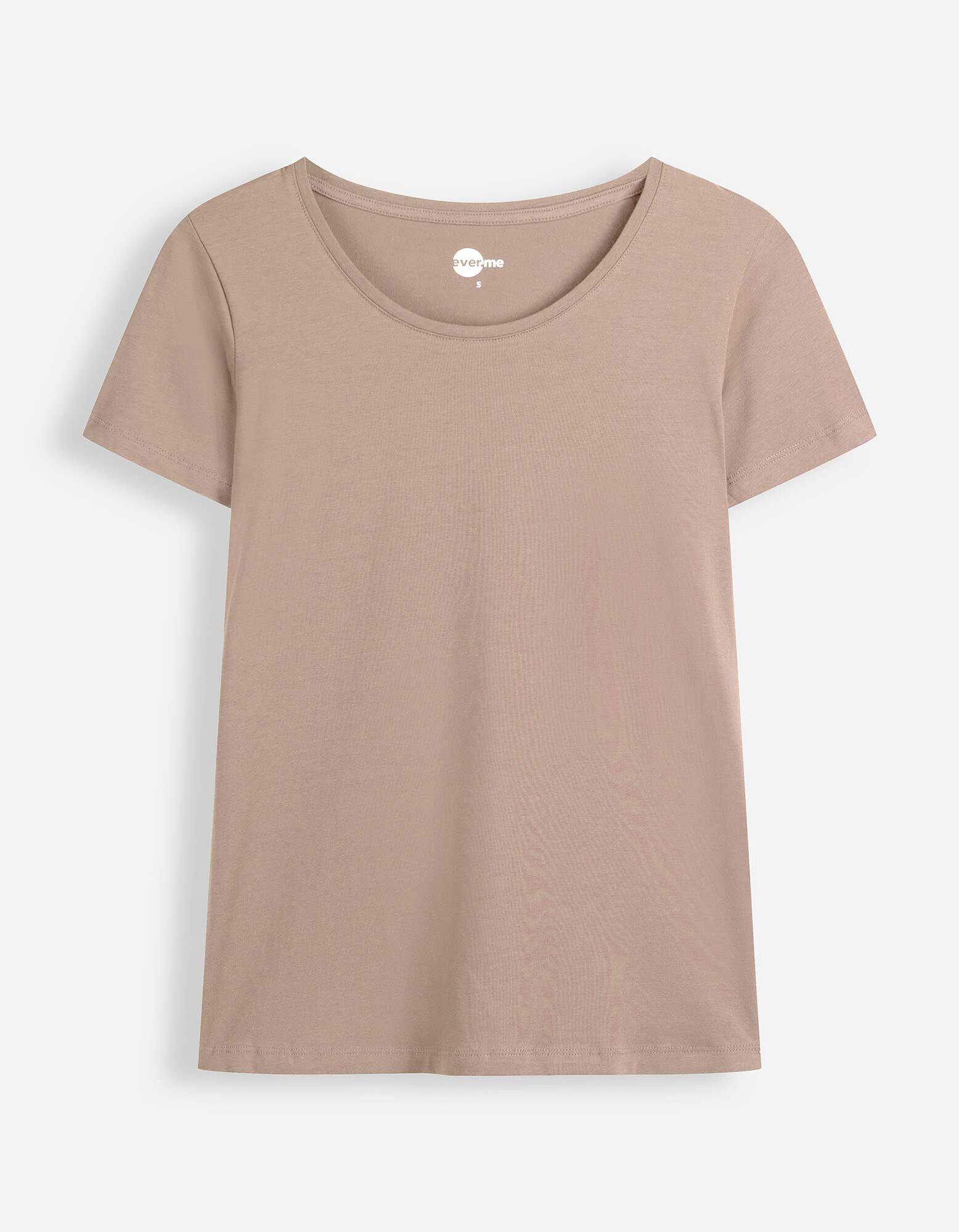 T-Shirt - Stretchanteil - Braun