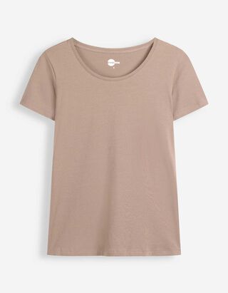 T-Shirt - Stretchanteil - Braun