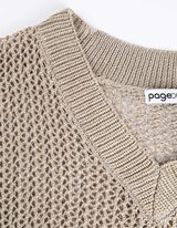 Slipover - Geperforeerd breisel - donkergroen