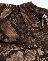 Bluse - Schlangenmuster - Dunkelbraun
