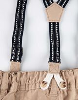 Short - Bretels - donkerbeige