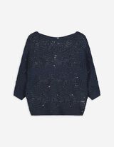 Strickpullover - Fledermausärmel - dunkelblau