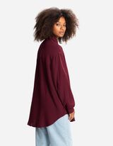 Košeľová blúzka - Mušelín - tmavocervena