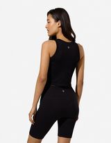 Cropped Top - Nahtlos - Schwarz