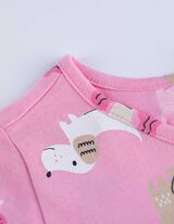 Abito - Motivo allover - rosa fucsia