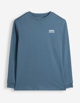 T-shirt &agrave; manches longues - Coupe oversize - bleu fonc&eacute;