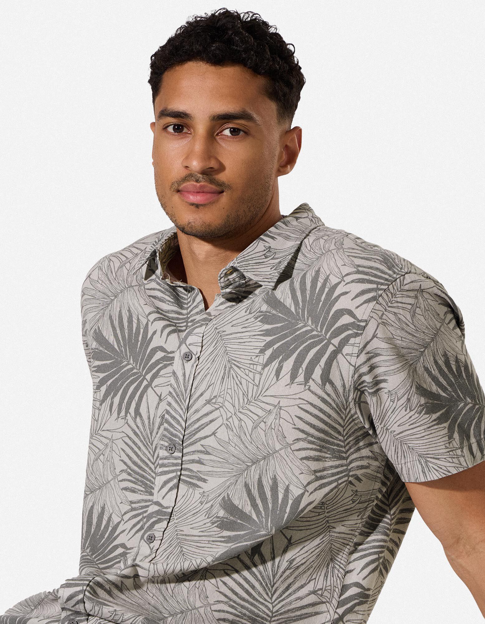 Chemise - Aspect lin - taupe