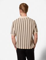 Poloshirt - Streifen - beige
