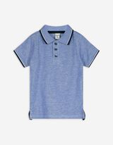 Tricou polo - Bumbac - Albastru inchis