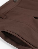 Broek - Imitatie su&egrave;de - Donkerbruin