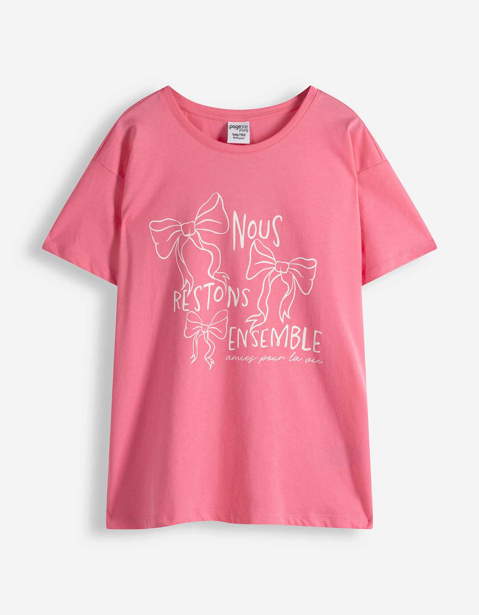 T-shirt - Impression avant - rose