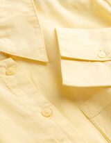 Hemdbluse - einfarbig - hellgelb